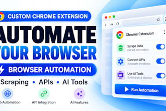 build a custom chrome extension for browser automation