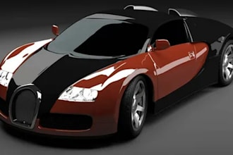 do custom car model, car full bodykit, mechanical parts, ready for printing