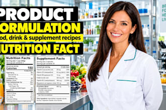 formulate food, beverage products for private label manufacturing