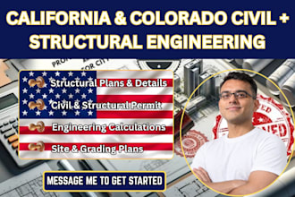 be your civil and structural engineer for california and colorado permit set