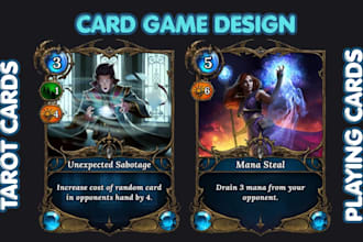 design high quality card game board game tarot cards playing card game art