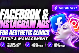set up facebook and instagram ads for aesthetic clinics