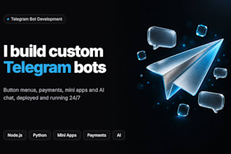 build a custom telegram bot with buttons, payments or a mini app