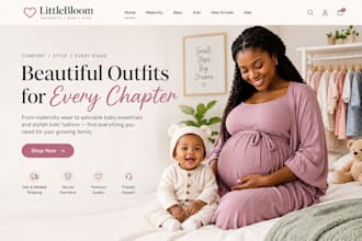 design maternity wear shopify pregnancy clothing baby clothing kids wear website