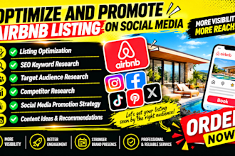 optimize and promote your airbnb listing on social media