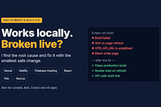 fix your vercel, netlify or react deployment and build errors