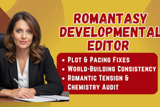 developmental editing your dark romantasy, fantasy  romance novel