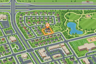 create property map, real estate location, land and aerial map