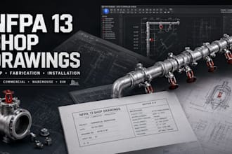 create nfpa 13 fire sprinkler shop and fabrication drawings