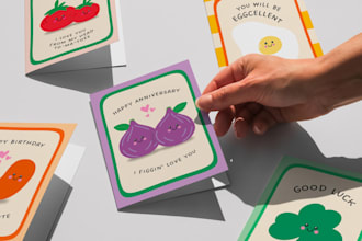 design and illustrate a custom greeting card for your brand