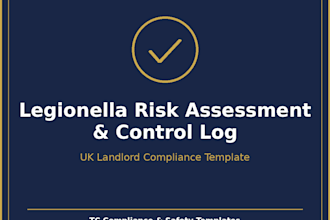 write a compliant UK legionella risk assessment under acop l8