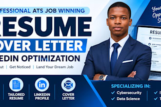 write professional resume for cybersecurity, data science, IT, tech sales