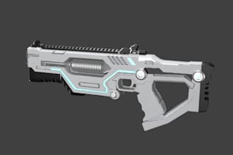 create highly detailed realistic weapon or gun models