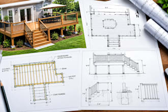 draw deck permit plans, framing plans and construction drawings