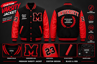 design versity jacket streetwear design letterman jacket design