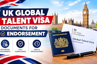prepare your uk global talent visa documents for endorsement