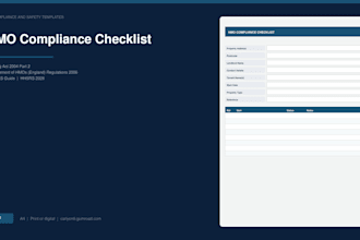 create a compliant UK hmo health and safety checklist