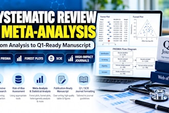 conduct systematic review meta analysis and prepare a q1 ready manuscript