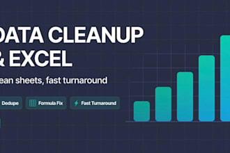 clean up your data and build organized excel spreadsheets