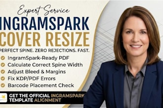 resize and fix for book cover ingramspark and KDP