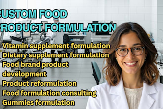 formulate dietary supplements, vitamins and nutraceuticals