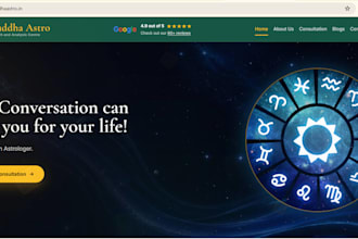 build a dynamic astrology website with admin panel and appointment booking