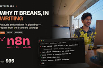 be your n8n consultant and fix broken workflows