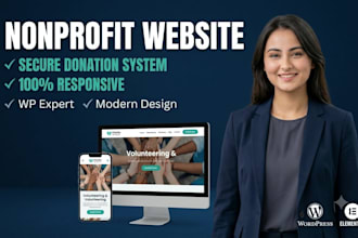 design a modern nonprofit website or charity website