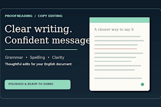 proofread your english document for grammar and clarity