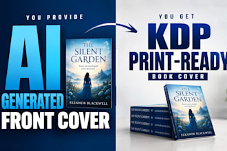 design a KDP book cover from your ai generated front cover