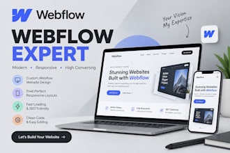 design and redesign modern webflow website