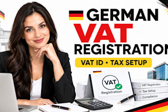 handle german vat registration, vat id application and tax office setup