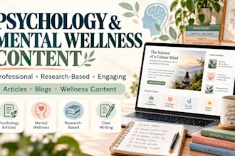 write professional psychology and mental health content