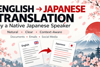 translate english to natural japanese as a native speaker