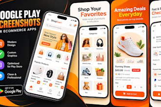 design google play screenshots for ecommerce apps
