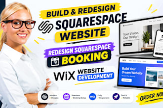 build squarespace website redesign squarespace booking wix website development