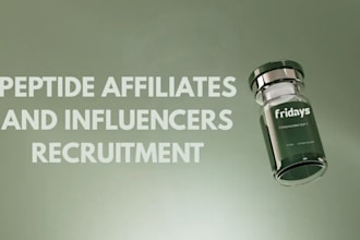 recruit peptide influencers and affiliates for your brand