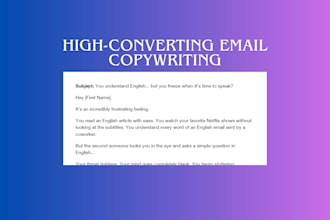 do compelling sales and cold email copywriting for outreach
