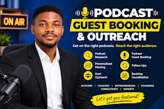 find and pitch podcasts for you as a guest