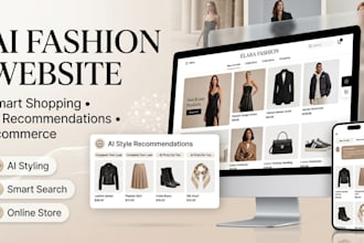 build ai fashion clothing website for your online fashion store, retail app