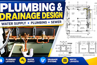 design plumbing, water supply, drainage and sewer systems for buildings