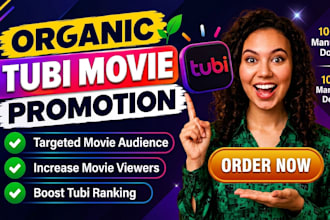 do organic tubi movie promotion to increase tubi movie viewers and ranking