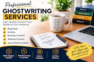 write sales and business content as a ghostwriter