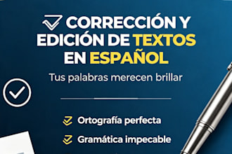 redacto y corrijo tus textos en español sin errores