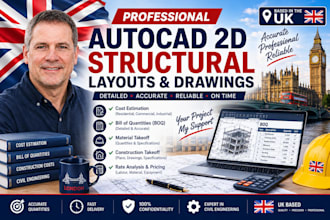 draft professional autocad 2d structural layouts and drawings