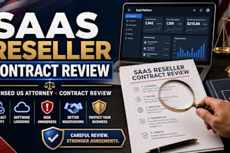 review your saas reseller contract as a licensed US attorney