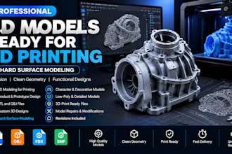 do 3d modeling for printing and stl and obj files