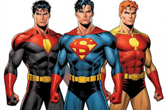 draw you dc or marvel style comic book and superhero