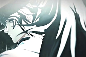 create 2d anime japanese , anime fighting, 2d traditional anime style