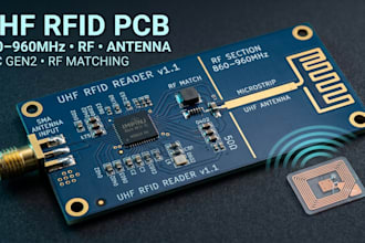 design 860960mhz uhf rfid reader pcb antenna rf circuit matching epc gen2 track
